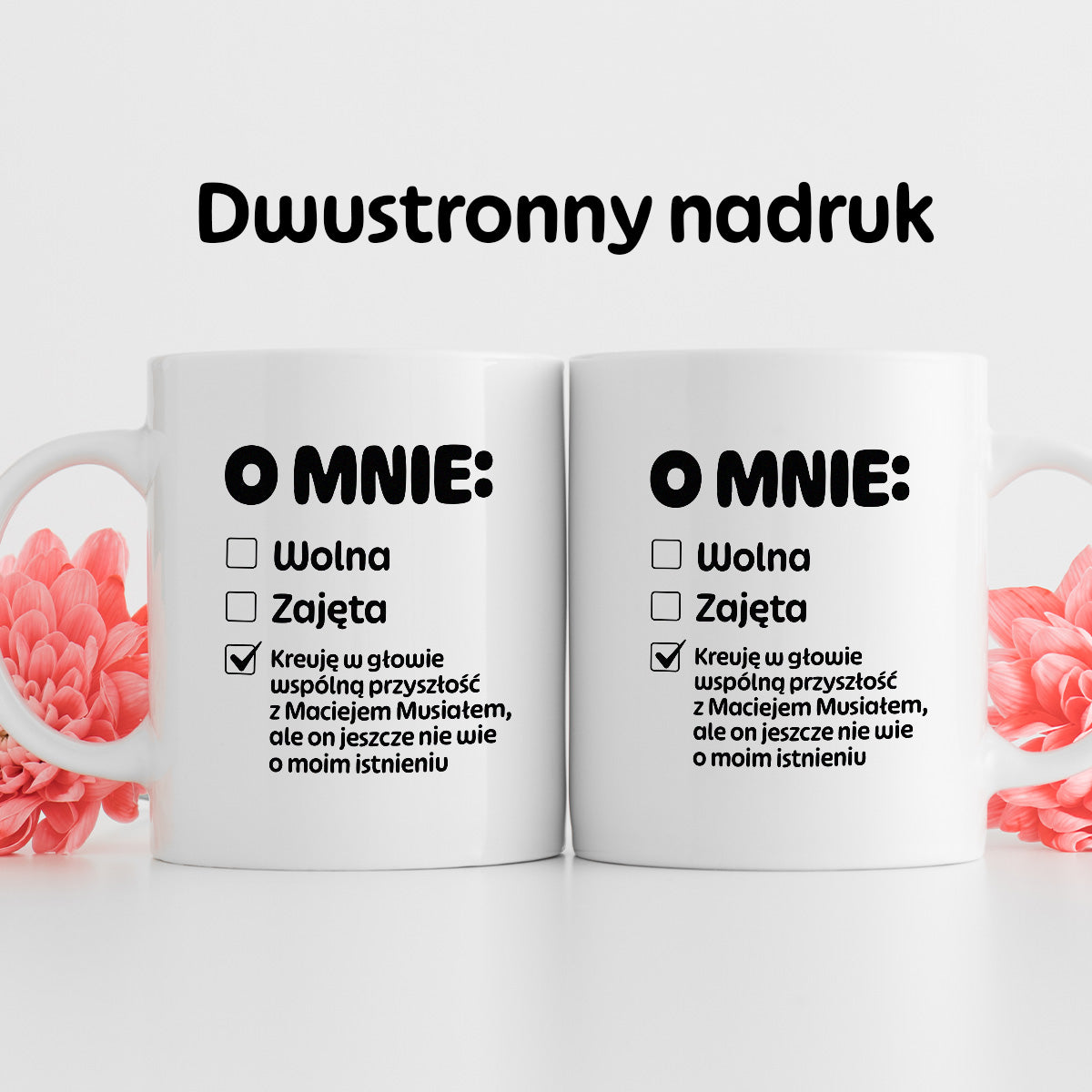 Kubek z nadrukiem "Mój status"