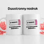 Kubek z nadrukiem "Mandacik za przekroczenie prędkości"