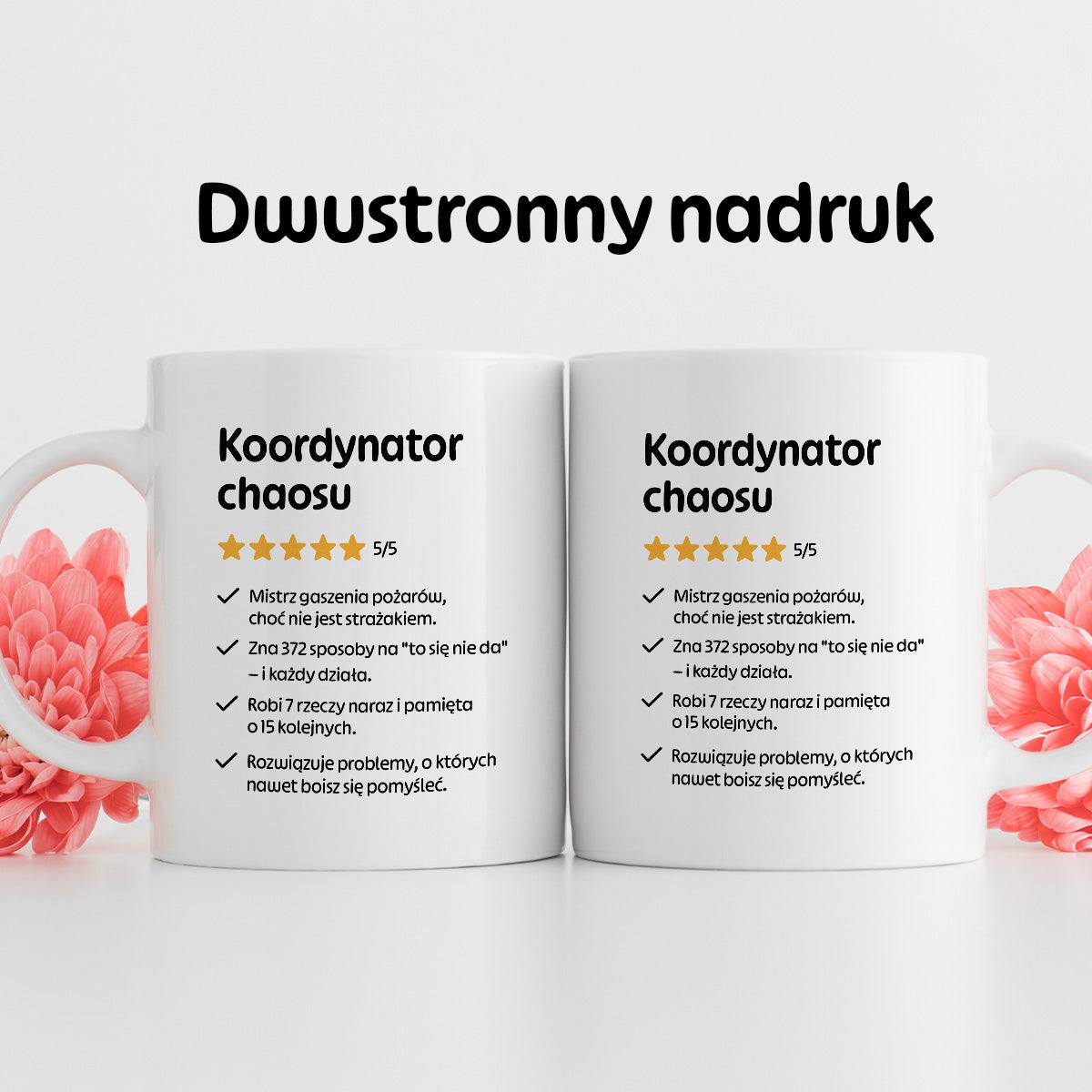 Kubek z nadrukiem "Koordynator chaosu"