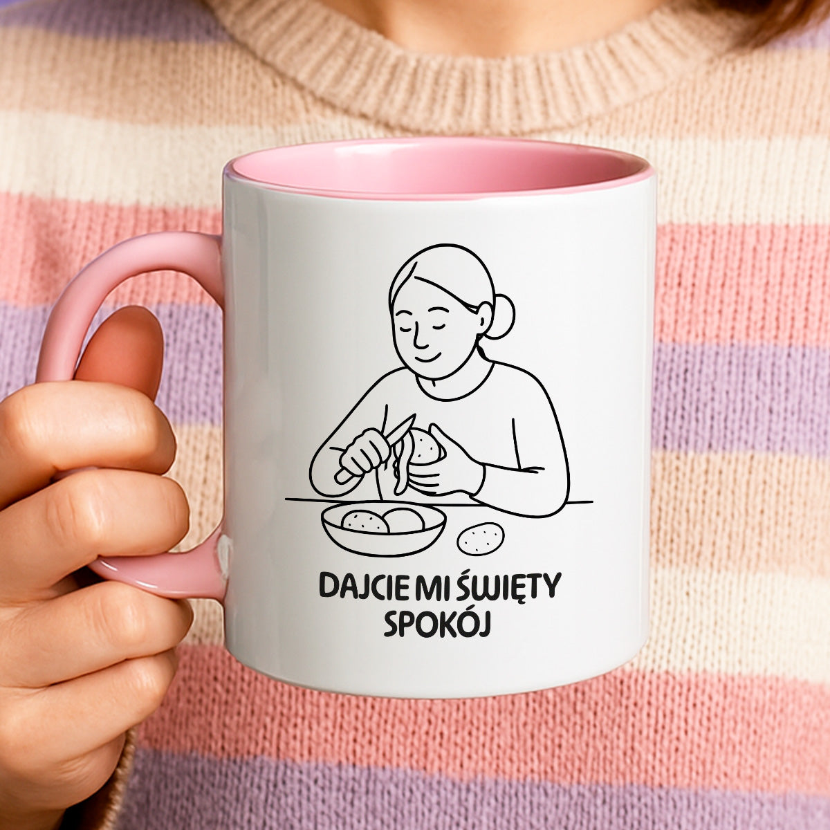Kubek z nadrukiem "Dajcie mi święty spokój" - Cytaty MAMY - DZIEŃ MAMY