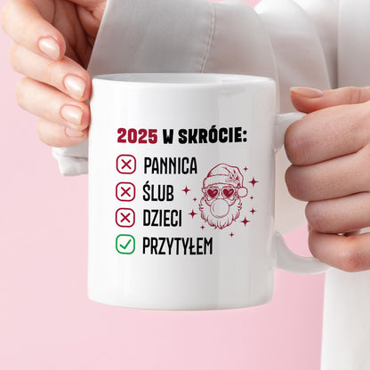 Kubek świąteczny z Mikołajem "2025 w skrócie" II