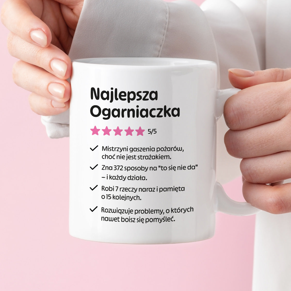 Kubek z nadrukiem "Najlepsza Ogarniaczka"