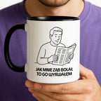 Kubek z nadrukiem "Jak mnie ząb bolał to go wyrwałem" - Cytaty TATY - DZIEŃ TATY