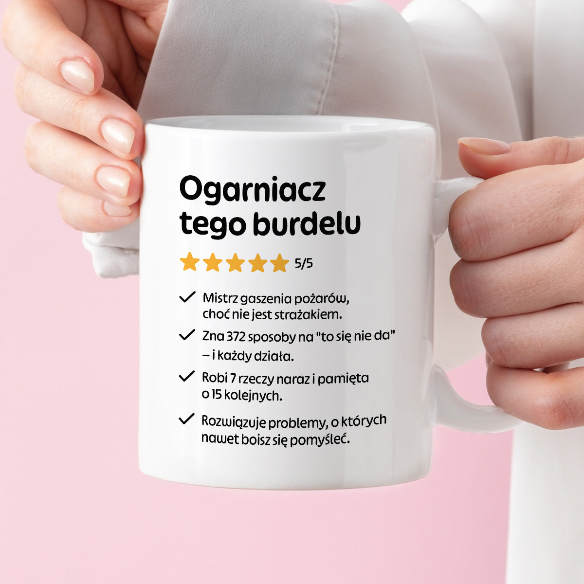 Kubek z nadrukiem "Ogarniacz tego burdelu"