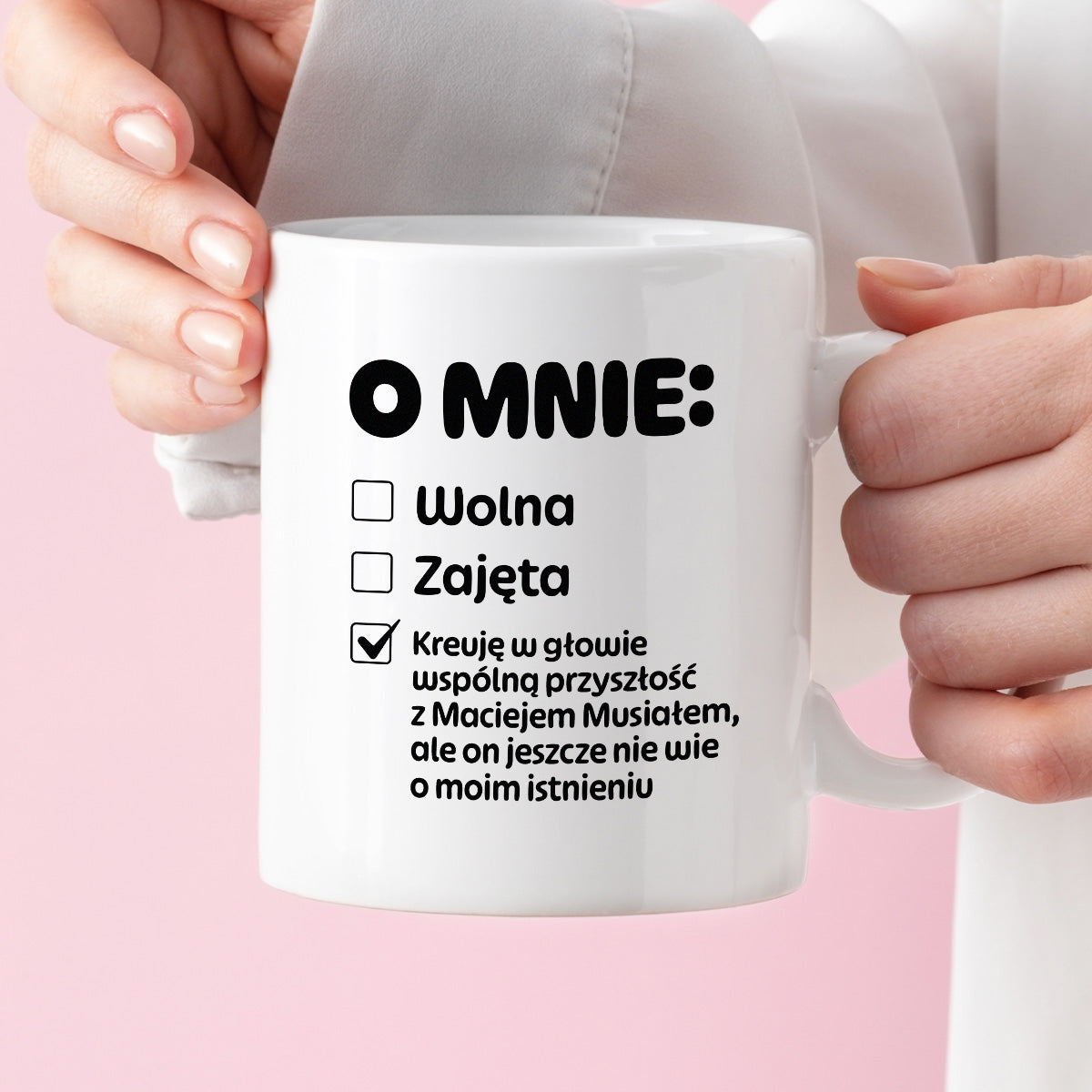 Kubek z nadrukiem "Mój status"