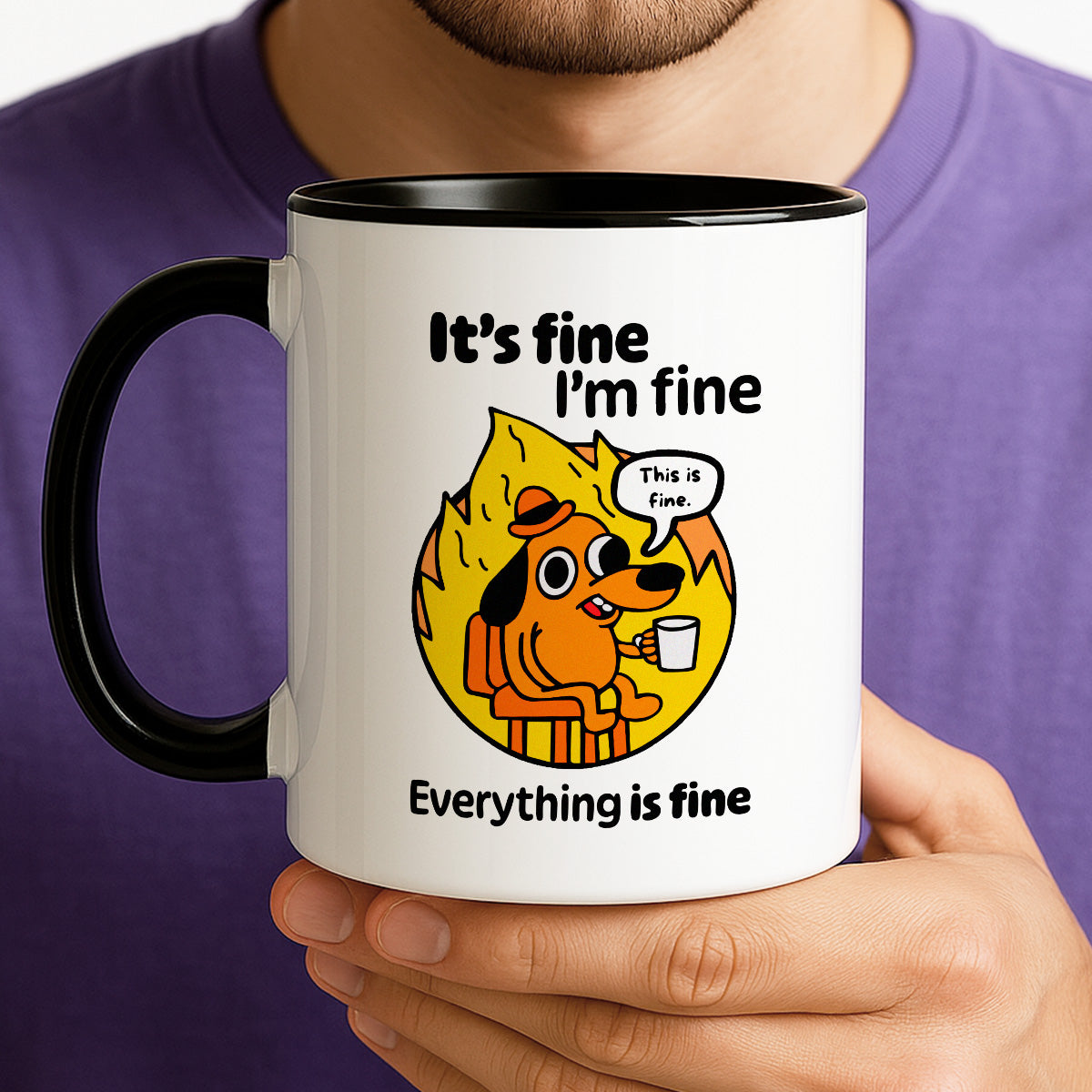 Kubek z nadrukiem - "It's fine, I'm fine, Everything is fine"