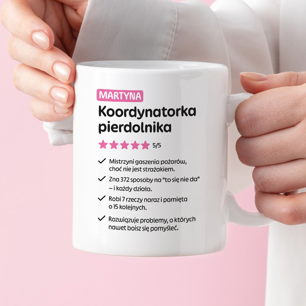 Kubek spersonalizowany z nadrukiem "Koordynatorka pierdolnika"