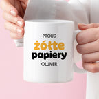 Kubek z nadrukiem - "PROUD żółte papiery OWNER"