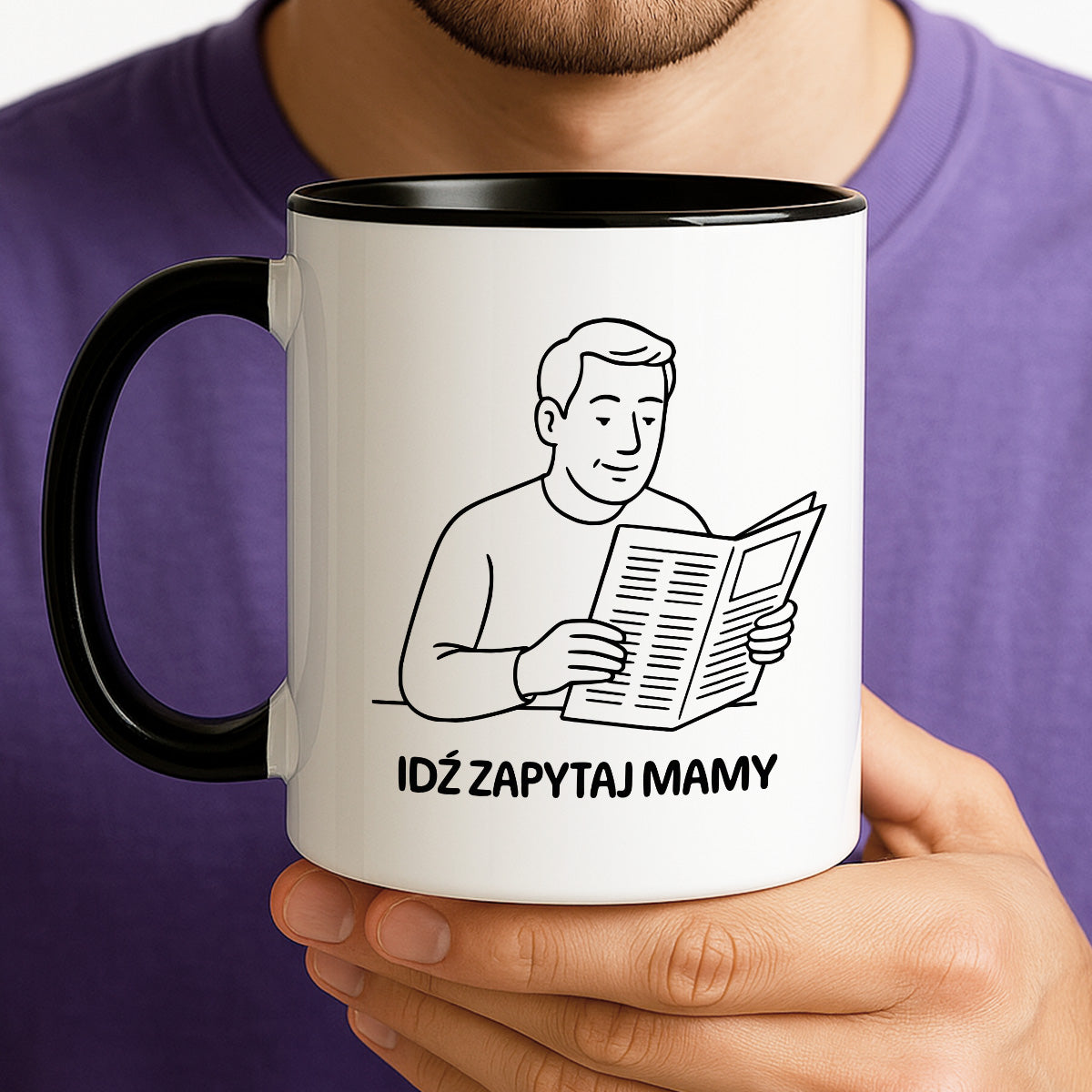 Kubek z nadrukiem "Idź zapytaj mamy" - Cytaty TATY - DZIEŃ TATY