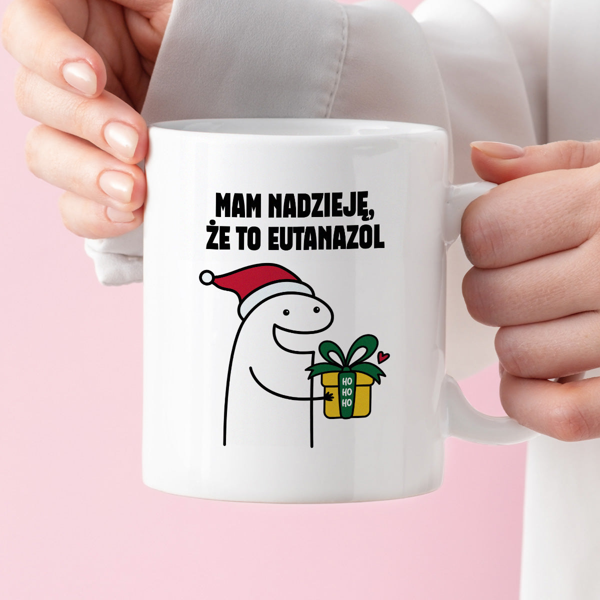 Kubek świąteczny mem "Mam nadzieję, że to Eutanazol"