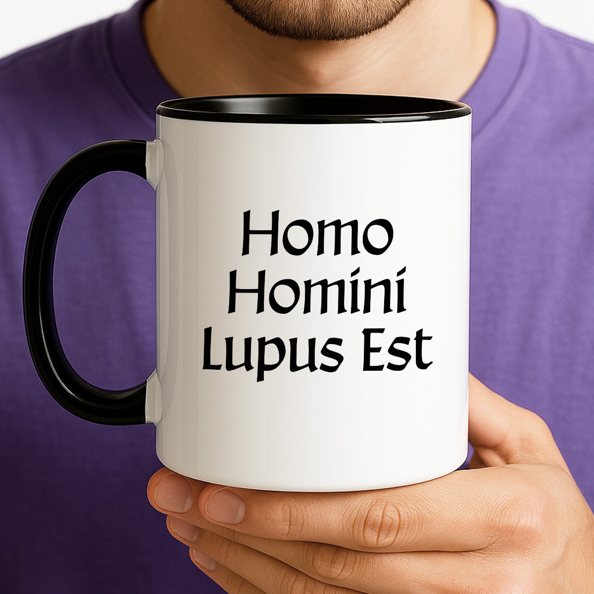 Kubek z nadrukiem "Homo Homini Lupus Est" v2