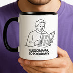 Kubek z nadrukiem "Wróci mama to pogadamy" - Cytaty TATY - DZIEŃ TATY