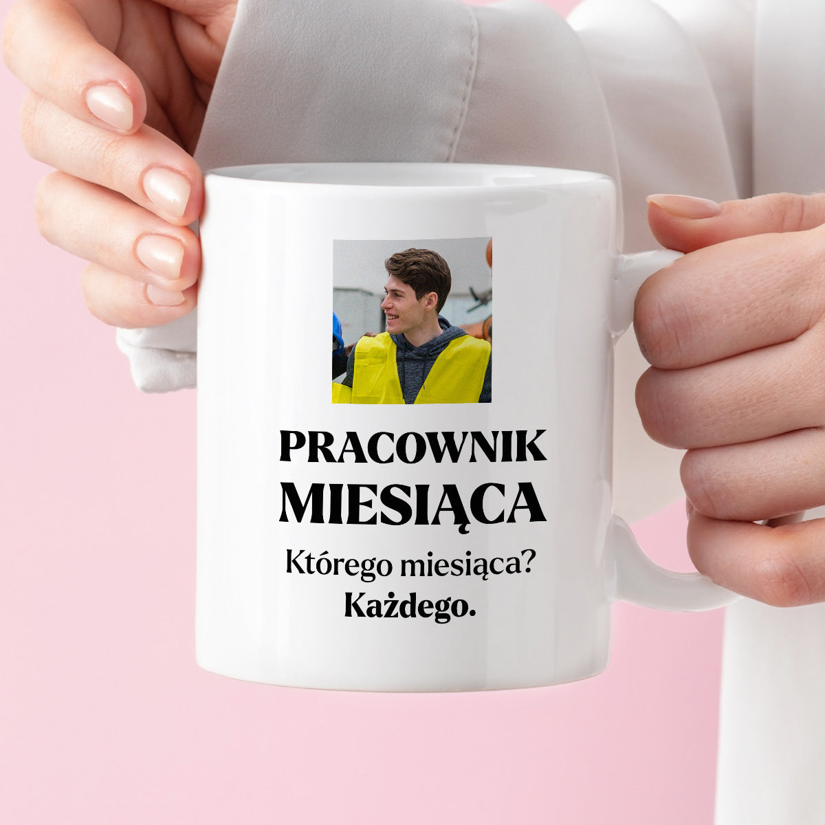 Kubek z nadrukiem - "Pracownik miesiąca ze zdjęciem"