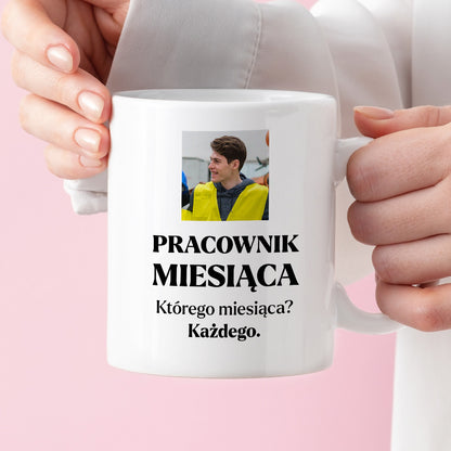 Kubek z nadrukiem - "Pracownik miesiąca ze zdjęciem"