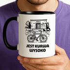 Kubek z nadrukiem - HITY POLSKIEGO INTERNETU - PAWEŁ JUMPER - "Jest kurwa wysoko"