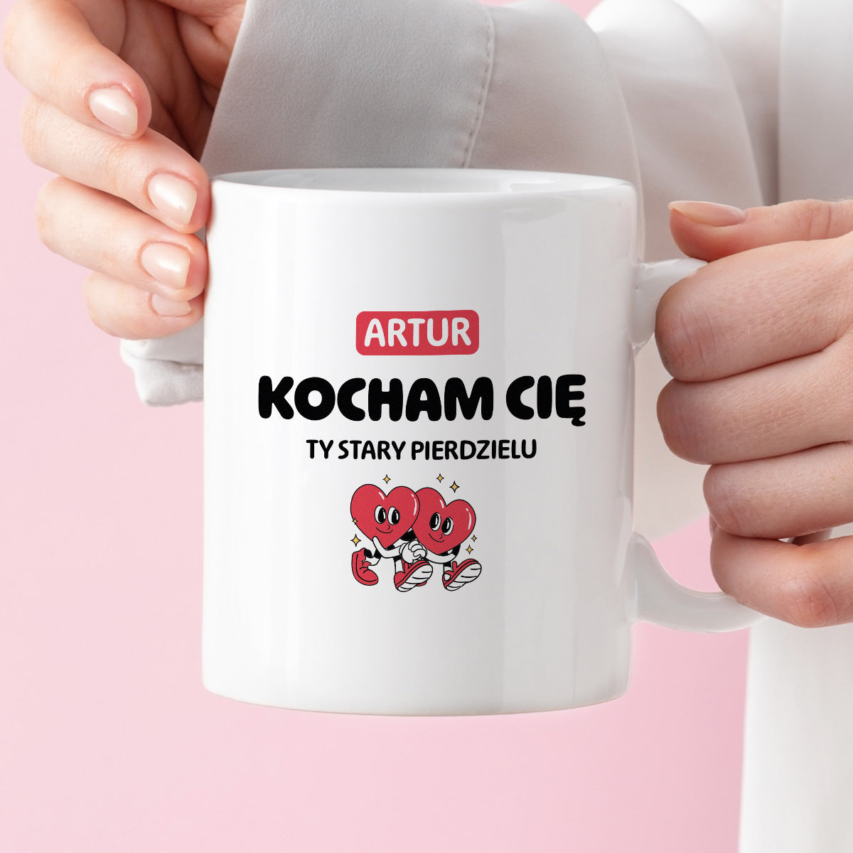 Kubek spersonalizowany z IMIENIEM "Kocham Cię STARY PIERDZIELU I"