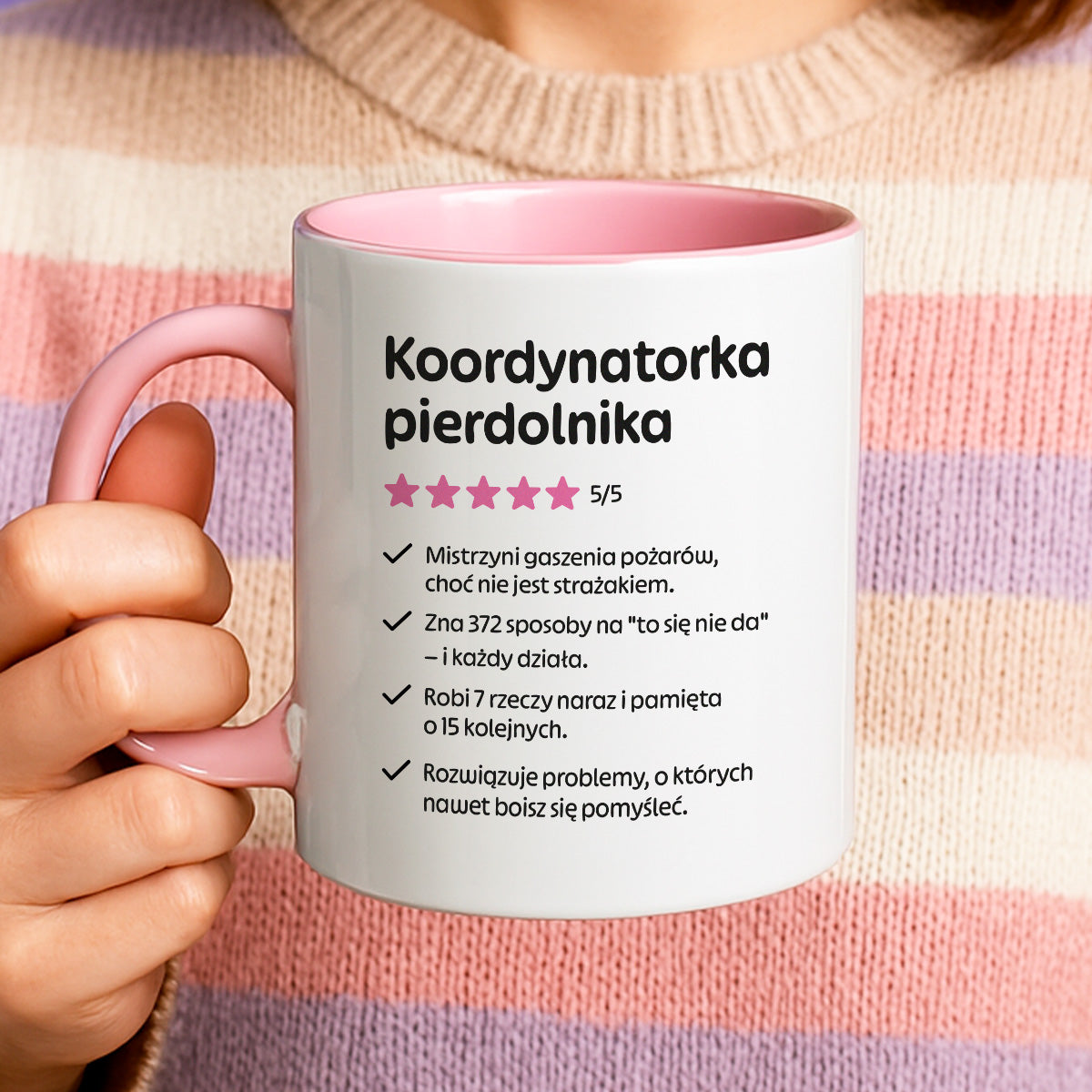 Kubek z nadrukiem "Koordynatorka pierdolnika"