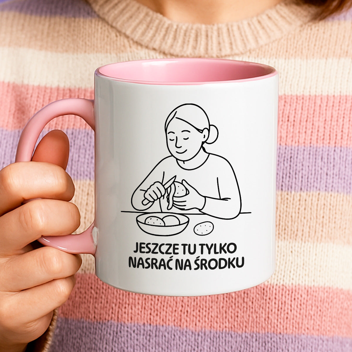Kubek z nadrukiem "Jeszcze tu tylko nasrać na środku" - Cytaty MAMY - DZIEŃ MAMY