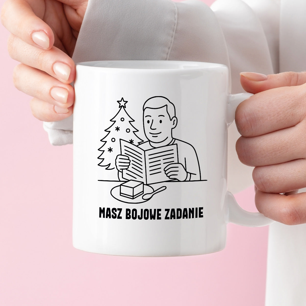 Kubek świąteczny z cytatem TATY - "Masz bojowe zadanie"