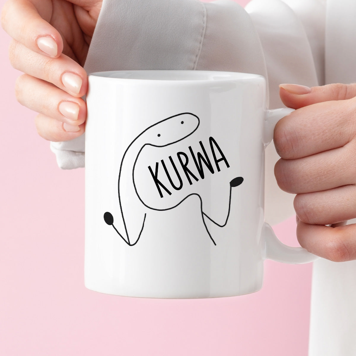 Kubek z nadrukiem "KURWA"