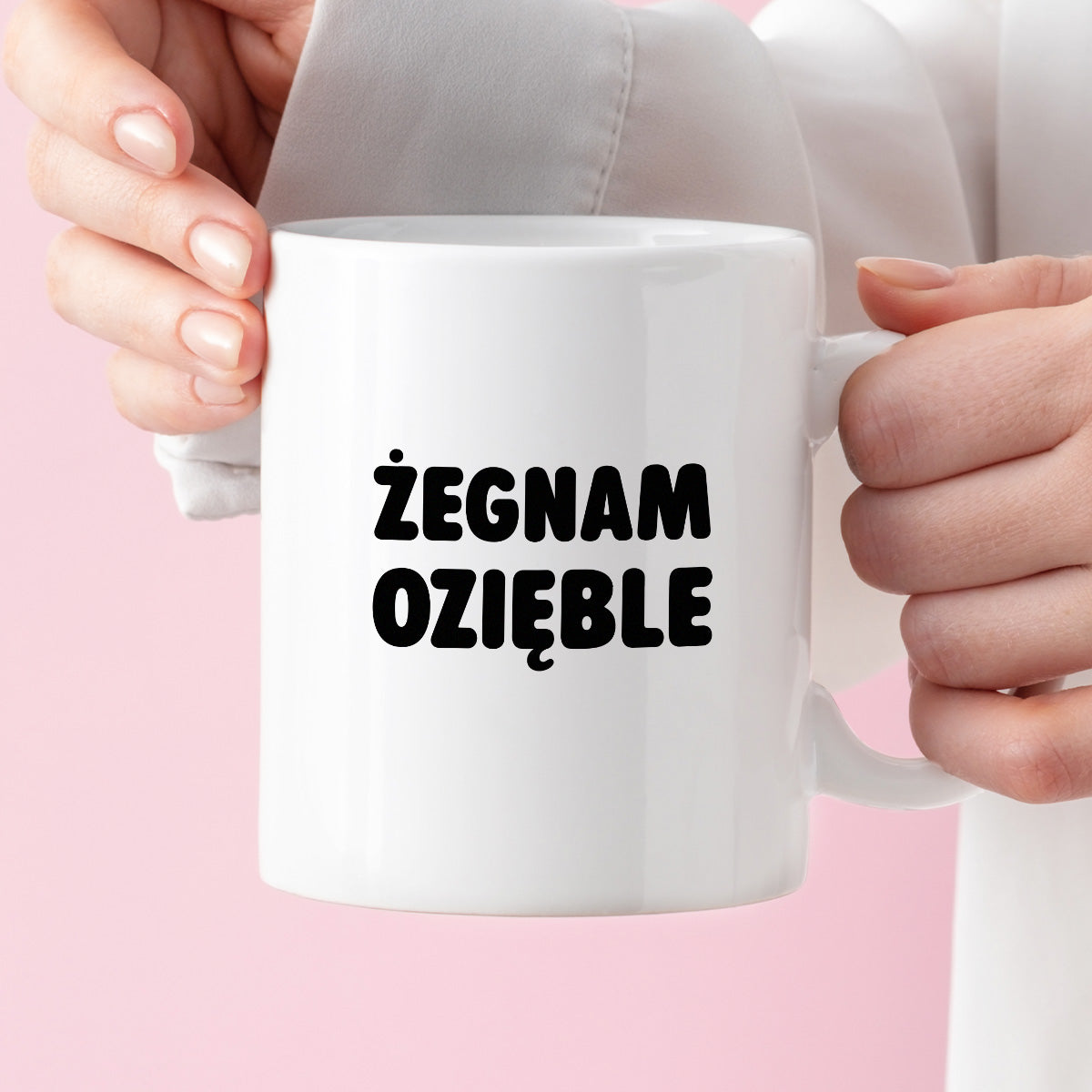 Kubek z nadrukiem - "Żegnam ozięble"