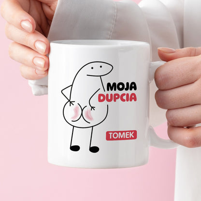 Kubek z nadrukiem "Moja dupcia z IMIENIEM"
