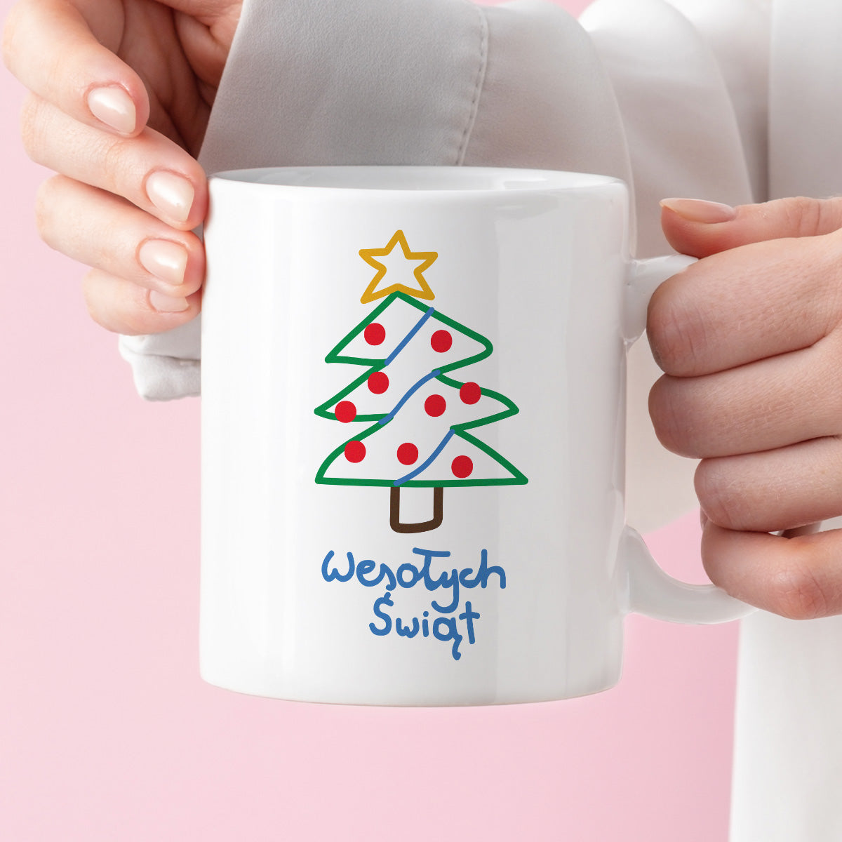 Kubek świąteczny śmieszny "Wesołych Świąt" PAINT