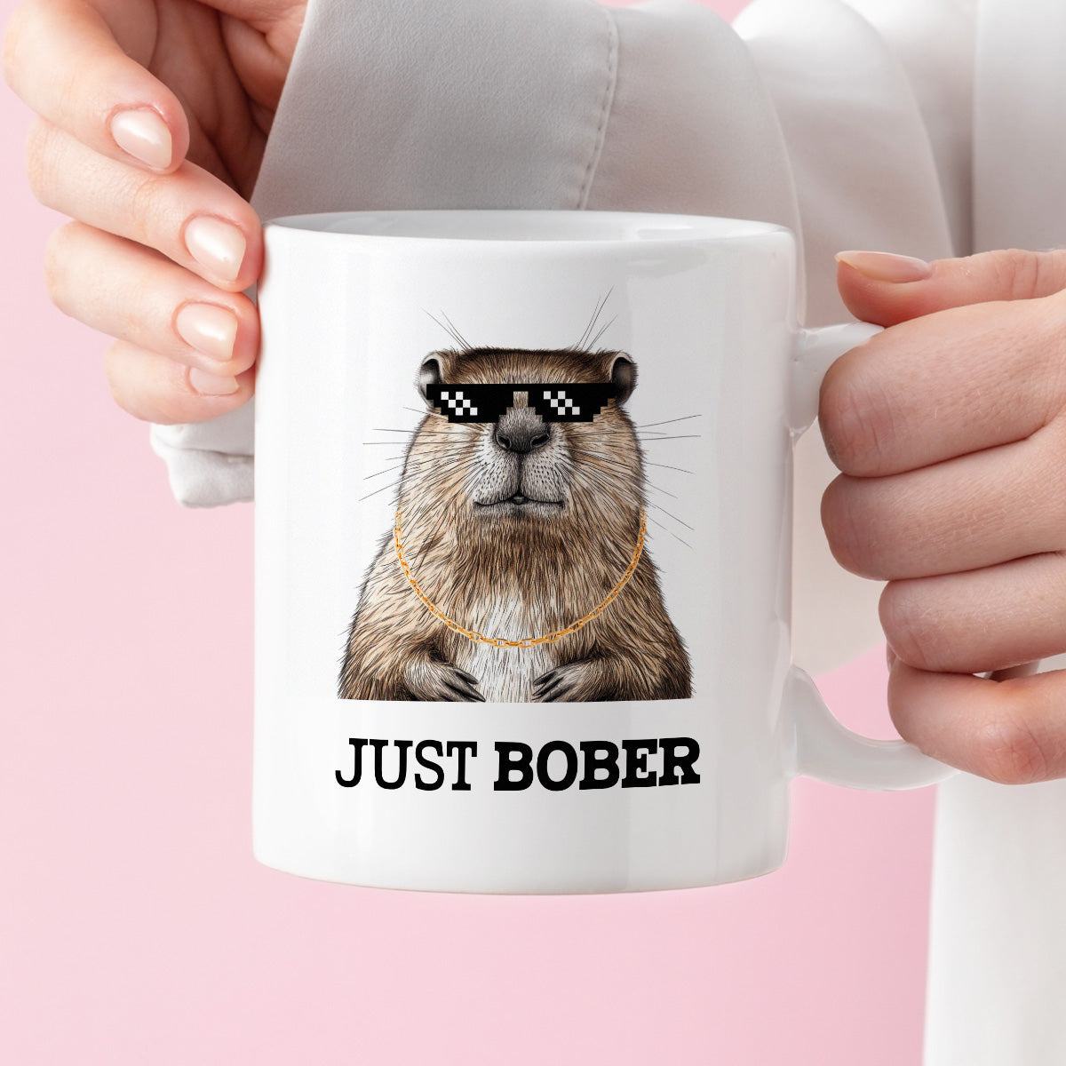 Kubek z nadrukiem "Just bober"