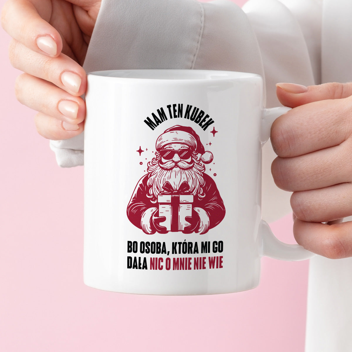 Kubek świąteczny z Mikołajem - "Mam ten kubek, bo osoba, która mi go dała nic o mnie nie wie" MIKOŁAJKI
