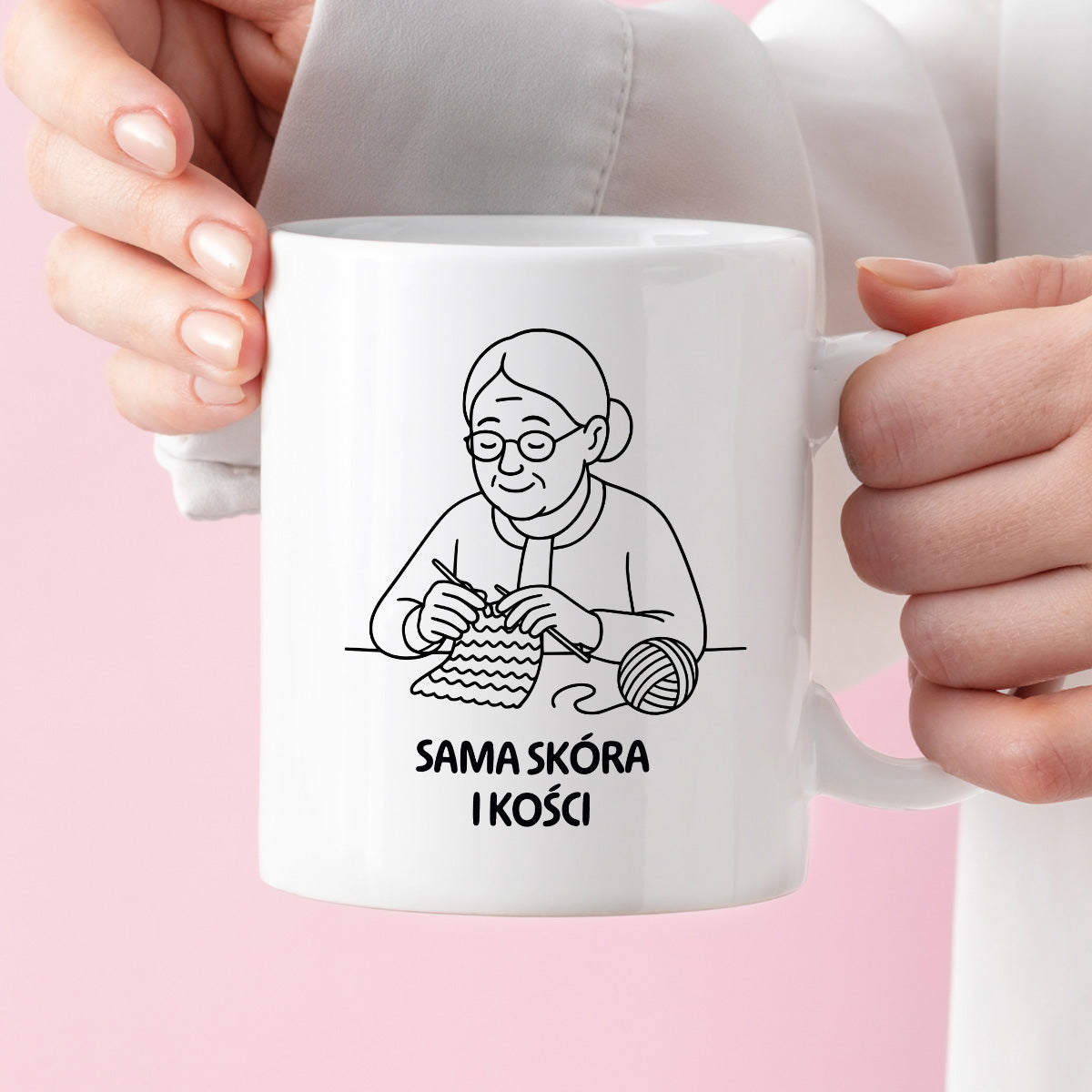 Kubek dla Babci / Dziadka - "Sama skóra i kości"