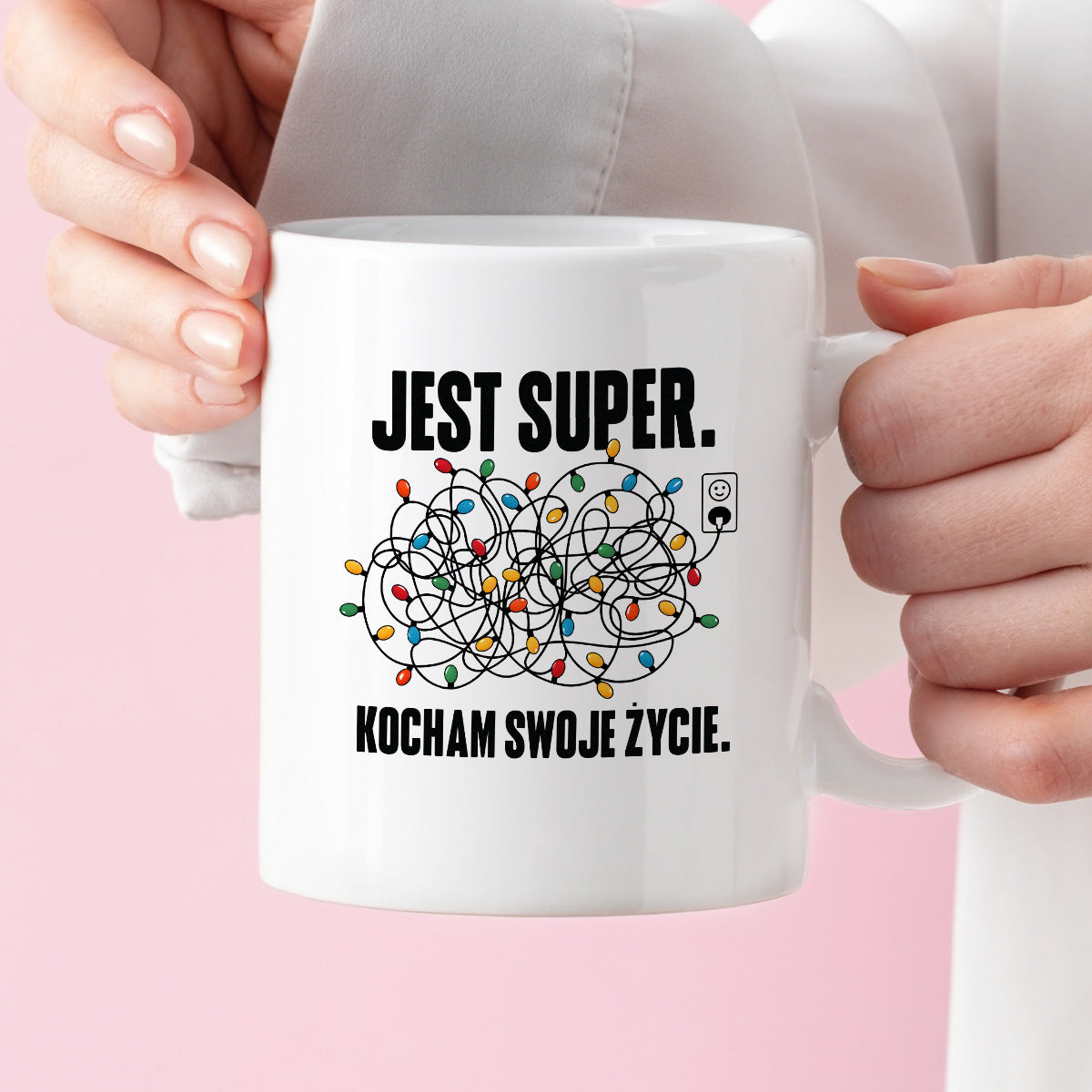 Kubek świąteczny "Jest super. Kocham swoje życie."