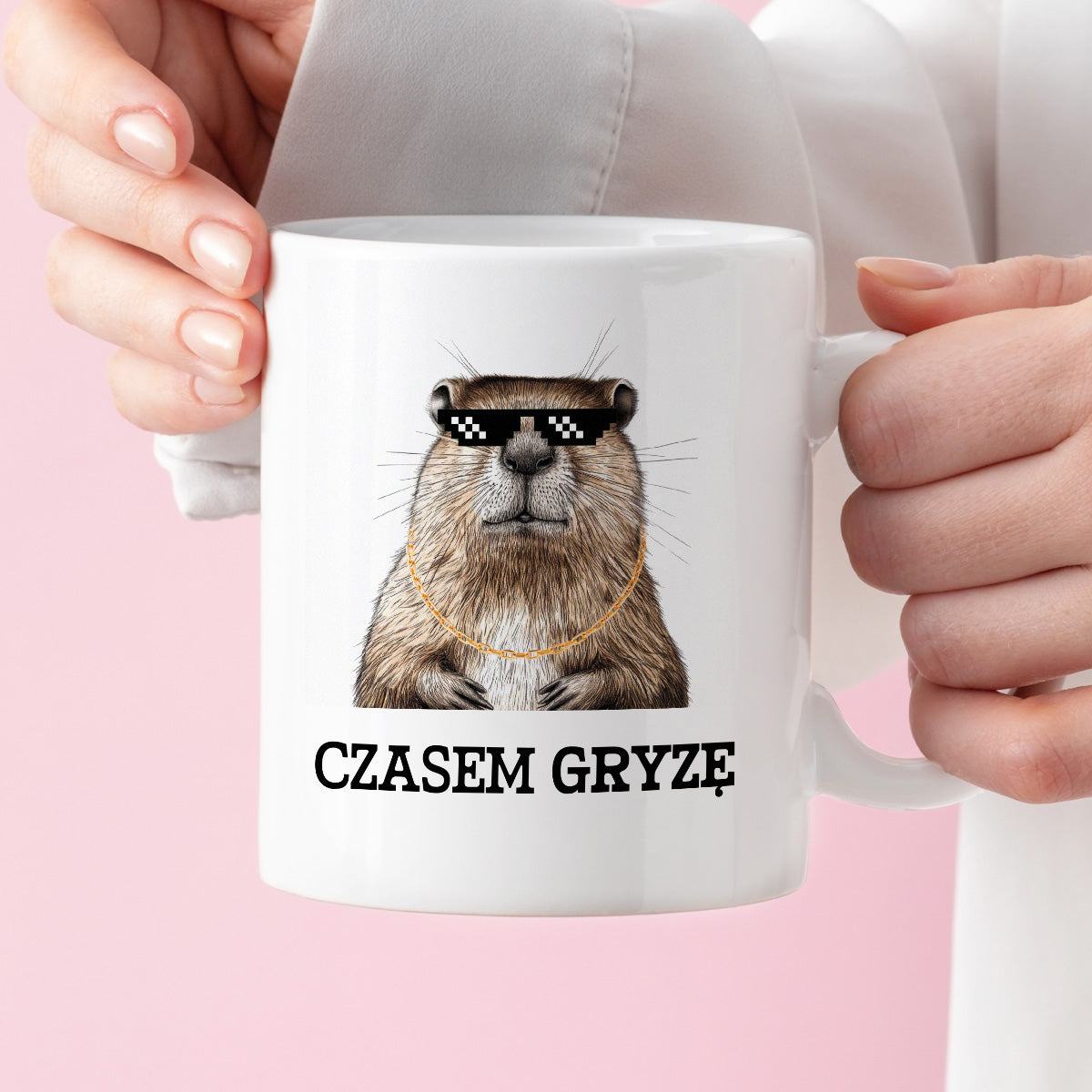 Kubek z nadrukiem "Czasem gryzę"