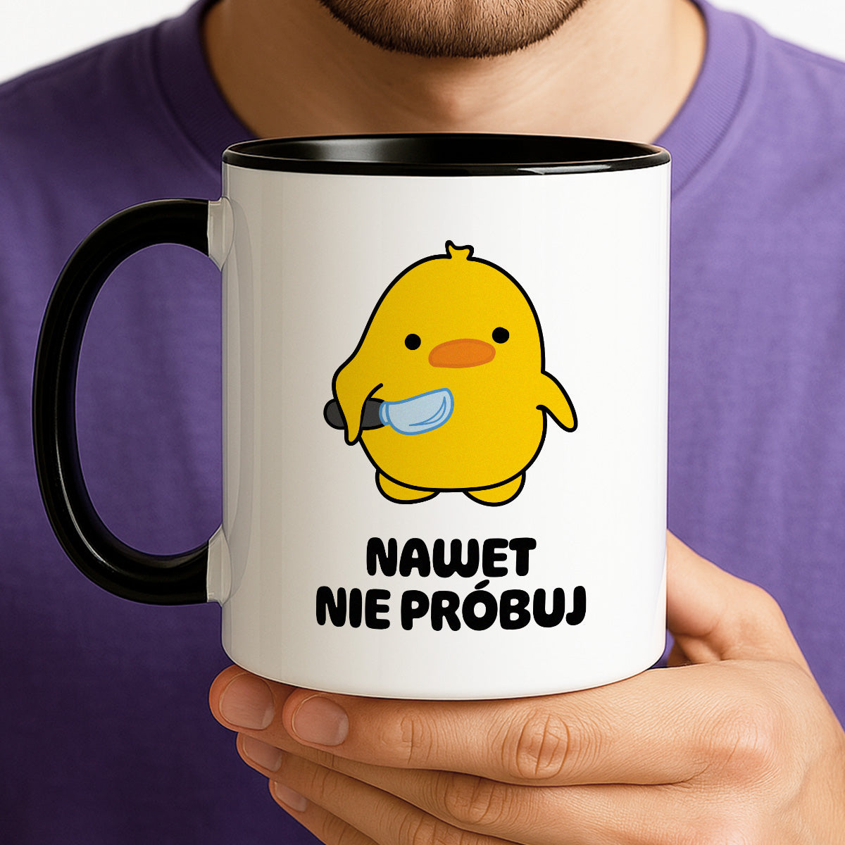 Kubek z nadrukiem - "Nawet nie próbuj"