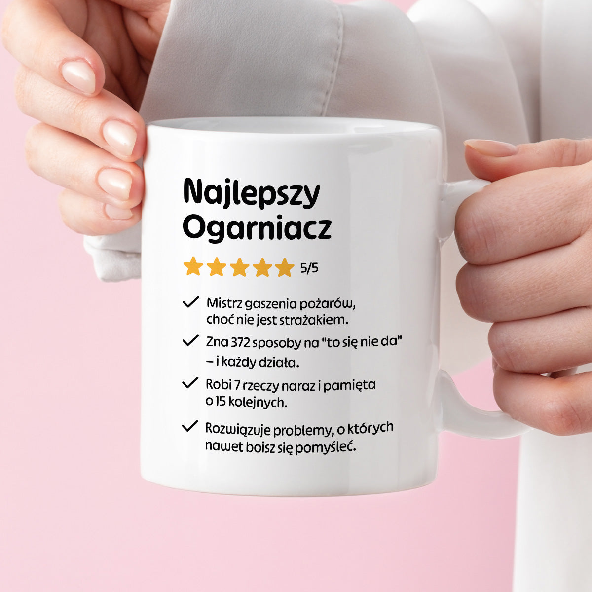 Kubek z nadrukiem "Najlepszy Ogarniacz"