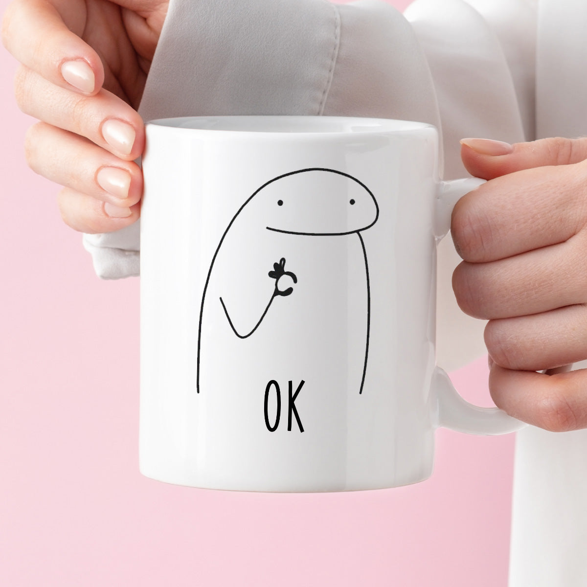Kubek z nadrukiem "OK"