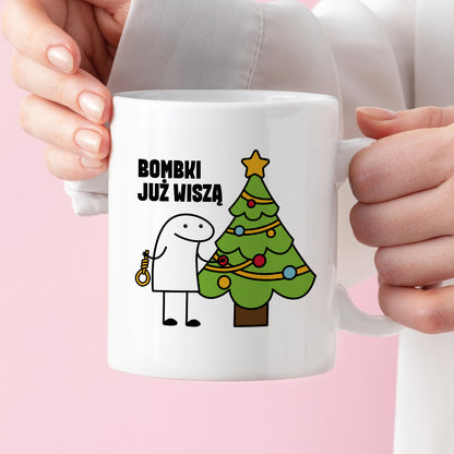 Kubek świąteczny mem "Bombki już wiszą"