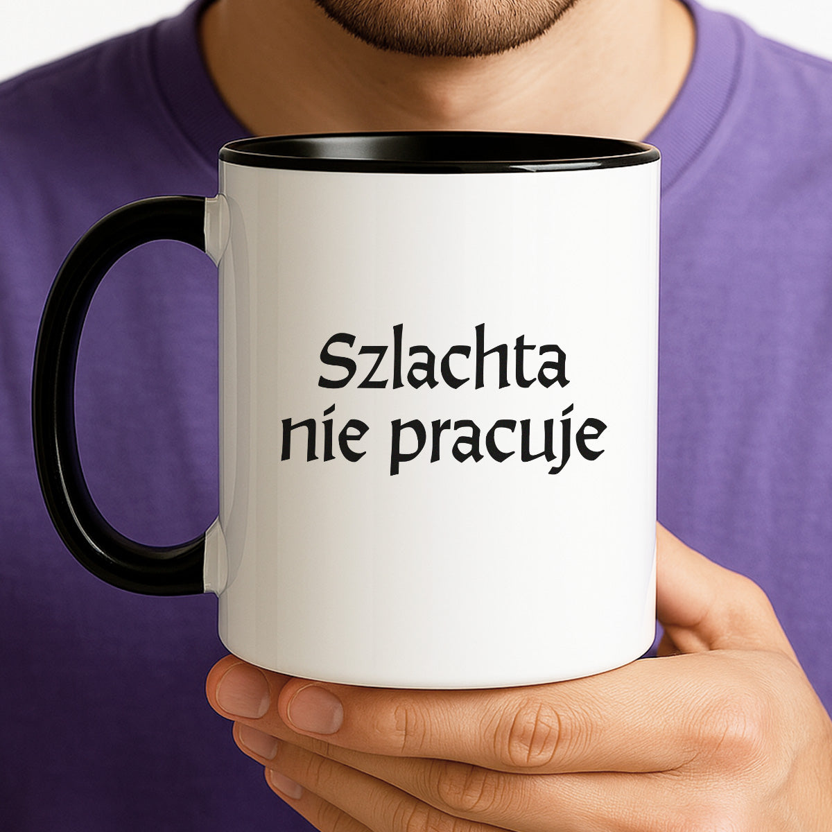 Kubek z nadrukiem "Szlachta nie pracuje" v2