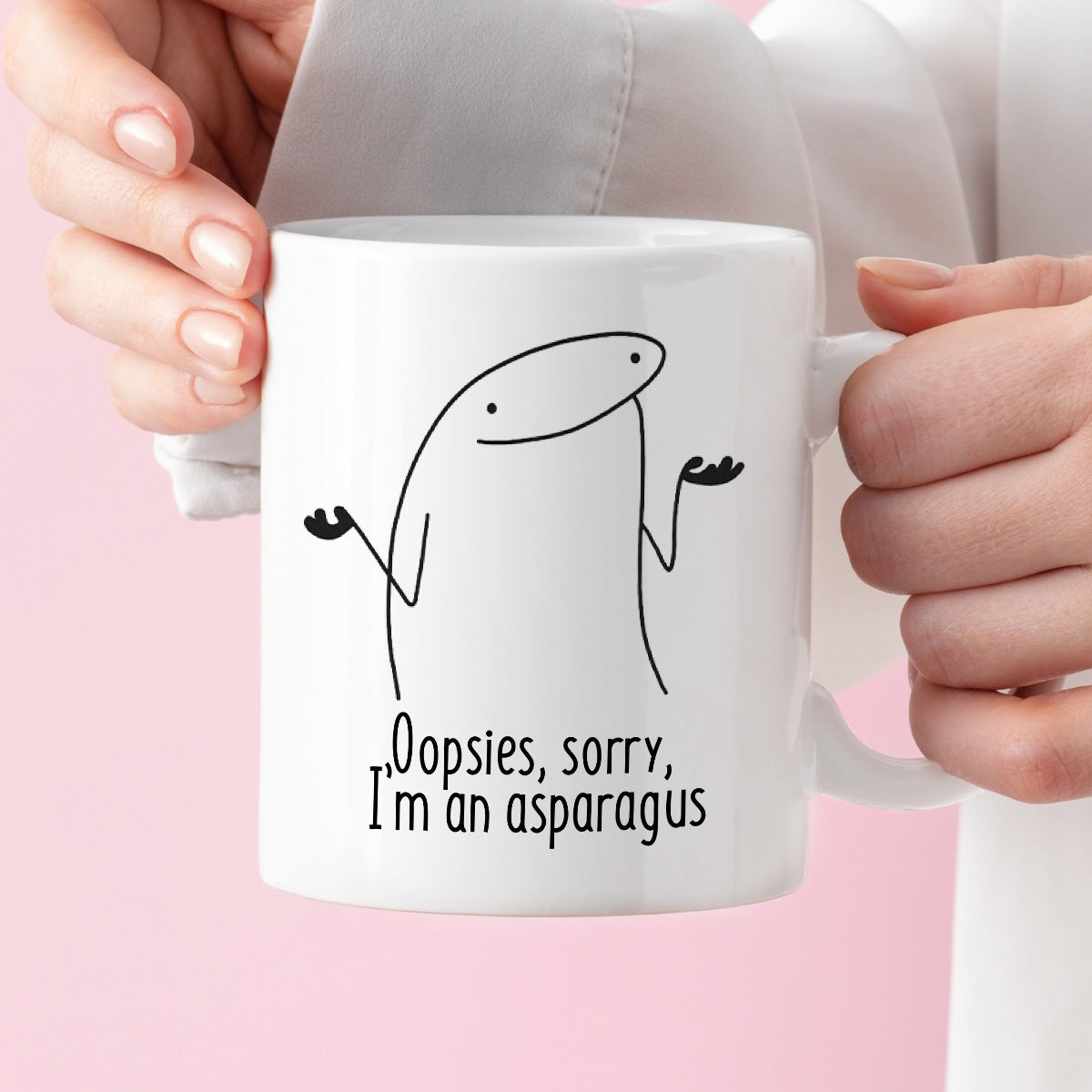 Kubek z nadrukiem "Oopsies, sorry,  I’m an asparagus"