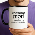 Kubek z nadrukiem "Memento mori - mój ulubiony cytat motywacyjny" v2