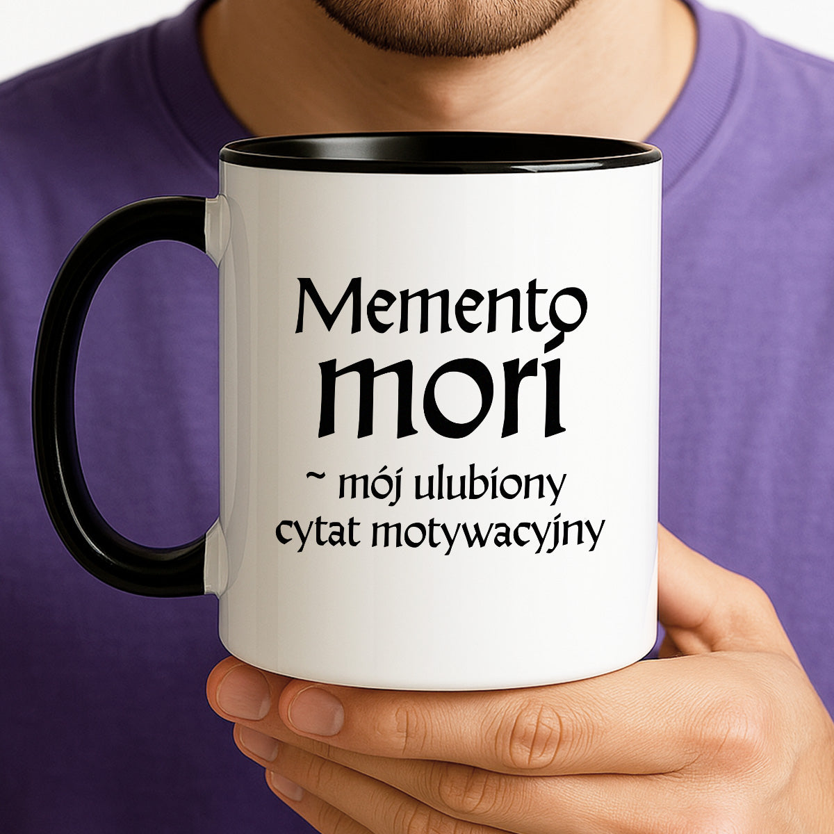 Kubek z nadrukiem "Memento mori - mój ulubiony cytat motywacyjny" v2