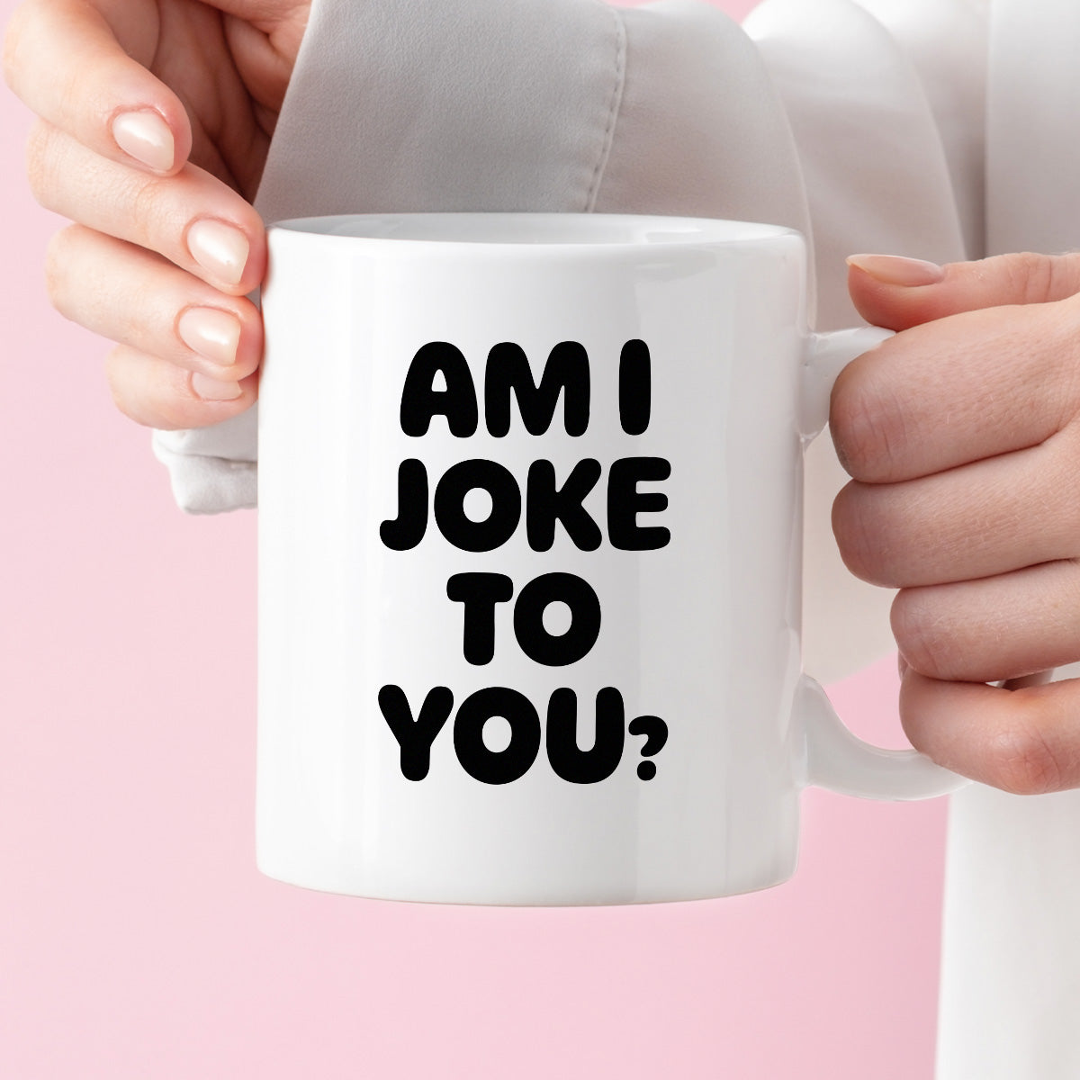Kubek z nadrukiem - "AM I JOKE TO YOU?"