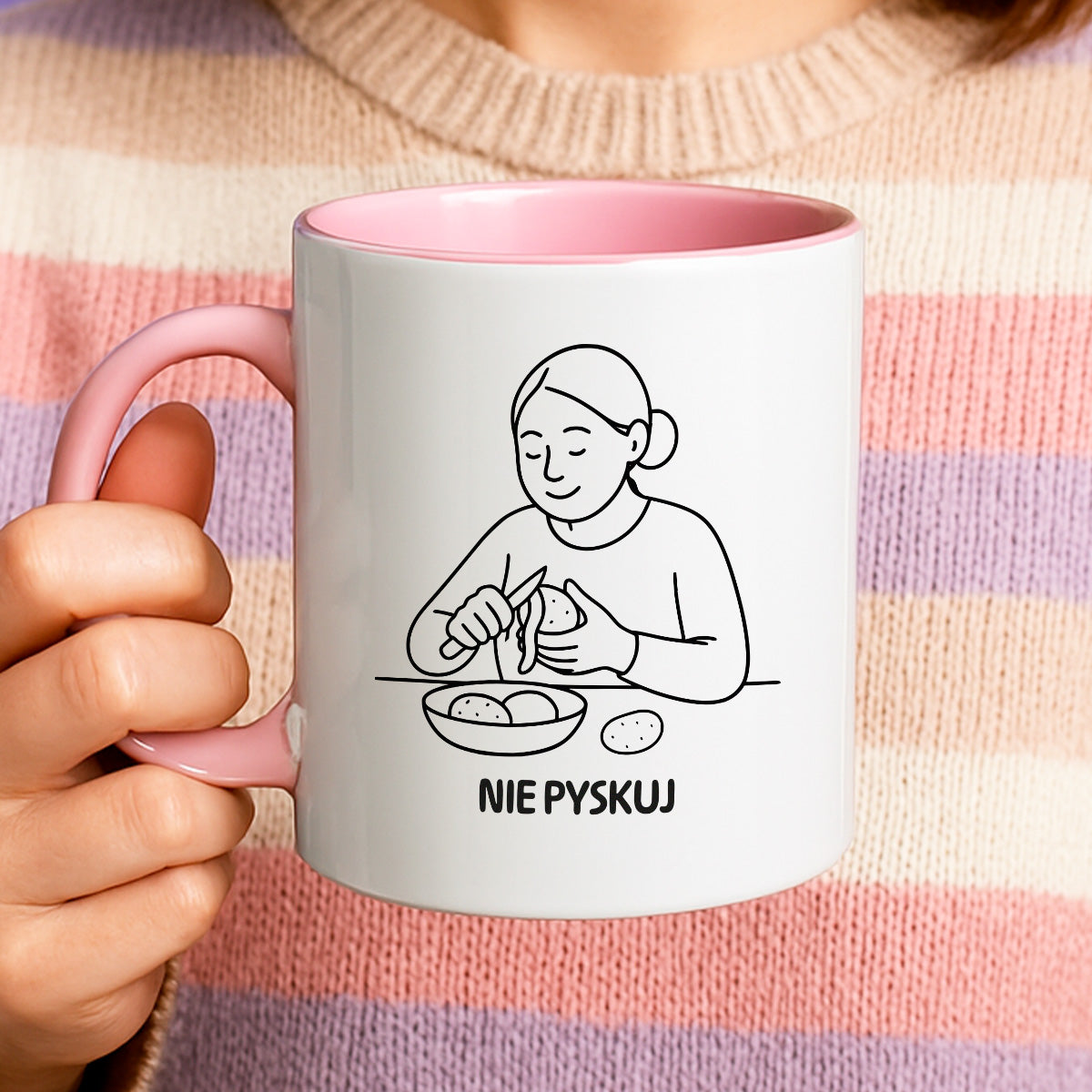 Kubek z nadrukiem "Nie pyskuj" - Cytaty MAMY - DZIEŃ MAMY
