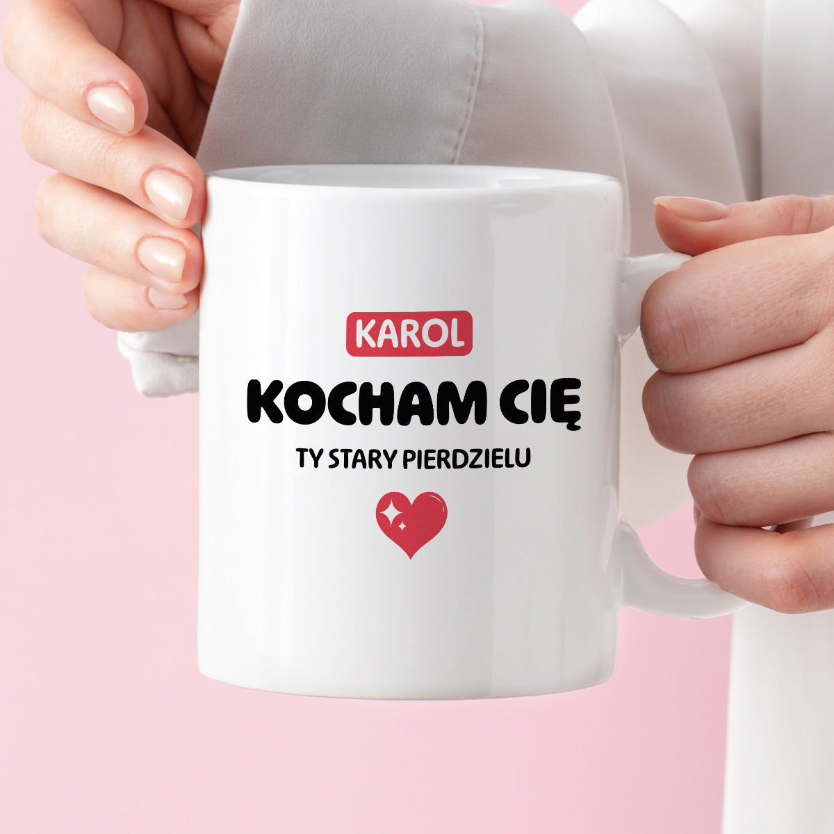 Kubek spersonalizowany z IMIENIEM "Kocham Cię STARY PIERDZIELU II"