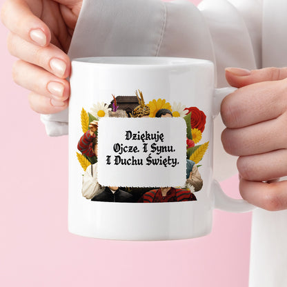 Kubek z nadrukiem "Dziękuję Ojcze. I Synu. I Duchu Święty" NOWE 1670