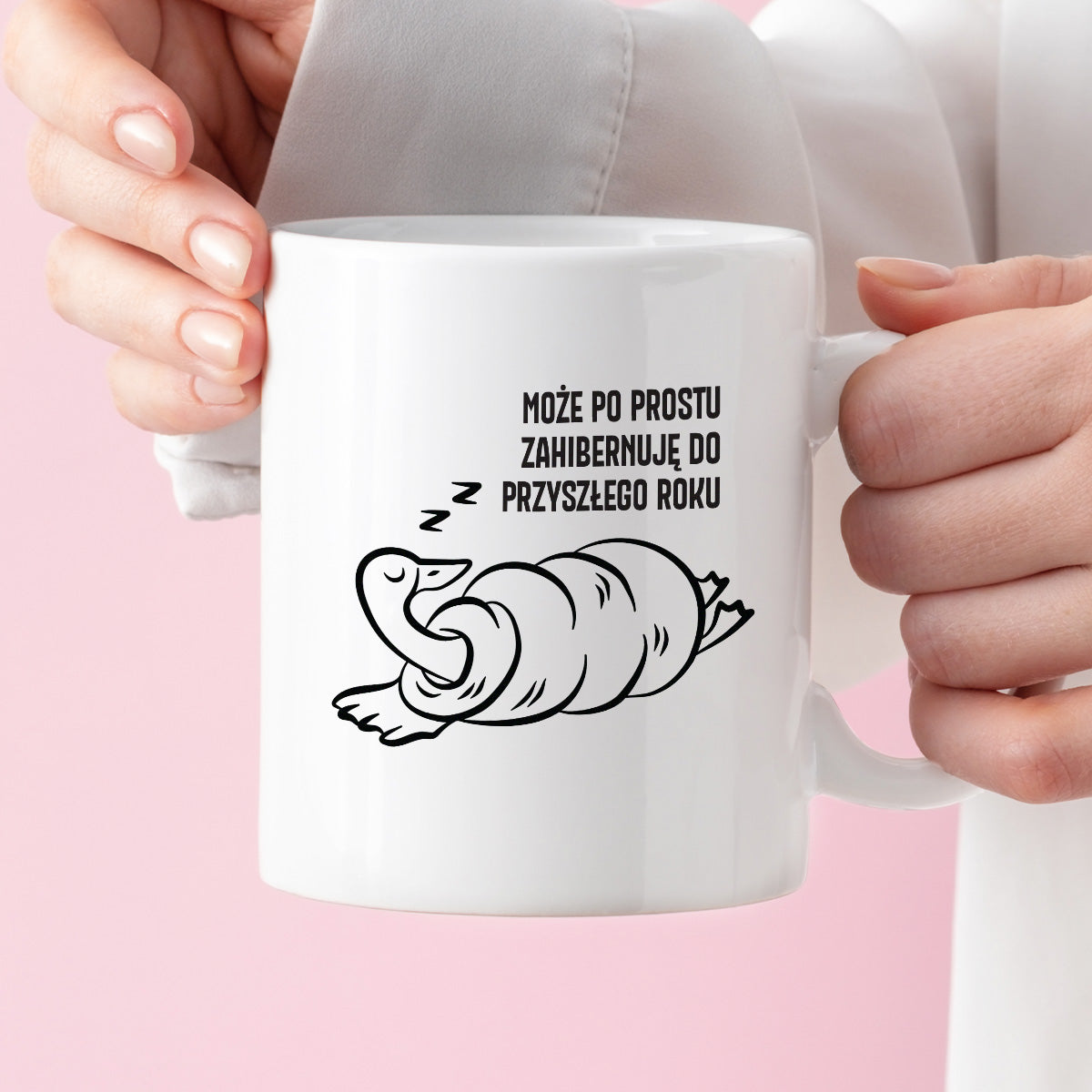 Kubek świąteczny z GĄSKĄ - "MOŻE PO PROSTU ZAHIBERNUJĘ DO PRZYSZŁEGO ROKU"
