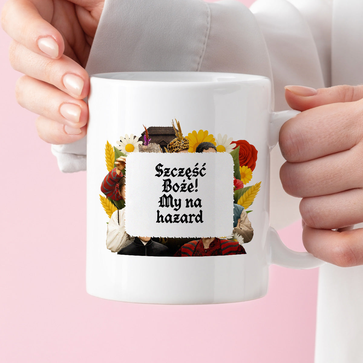 Kubek z nadrukiem "Szczęść Boże! My na hazard" NOWE 1670