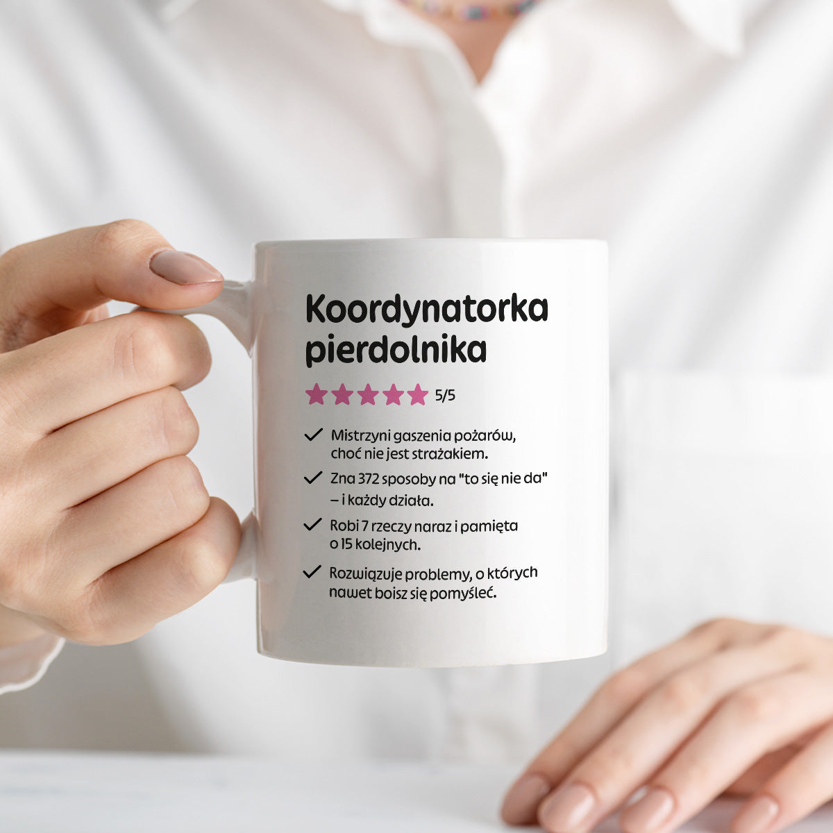 Kubek z nadrukiem "Koordynatorka pierdolnika"