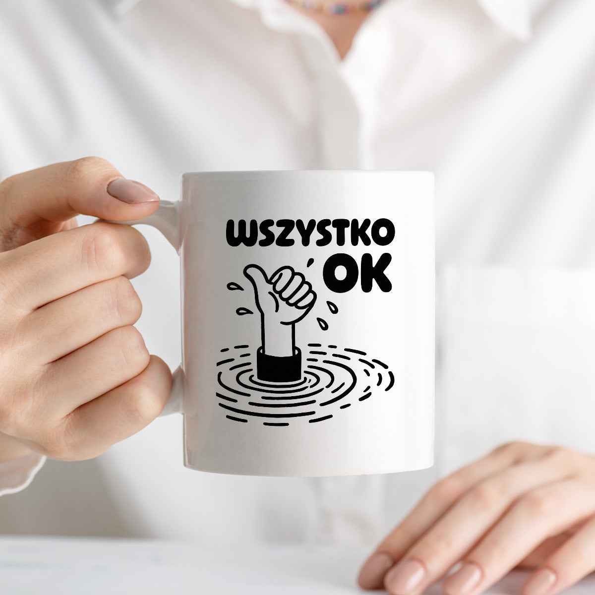 Kubek z nadrukiem - "Wszystko OK (prawie)"