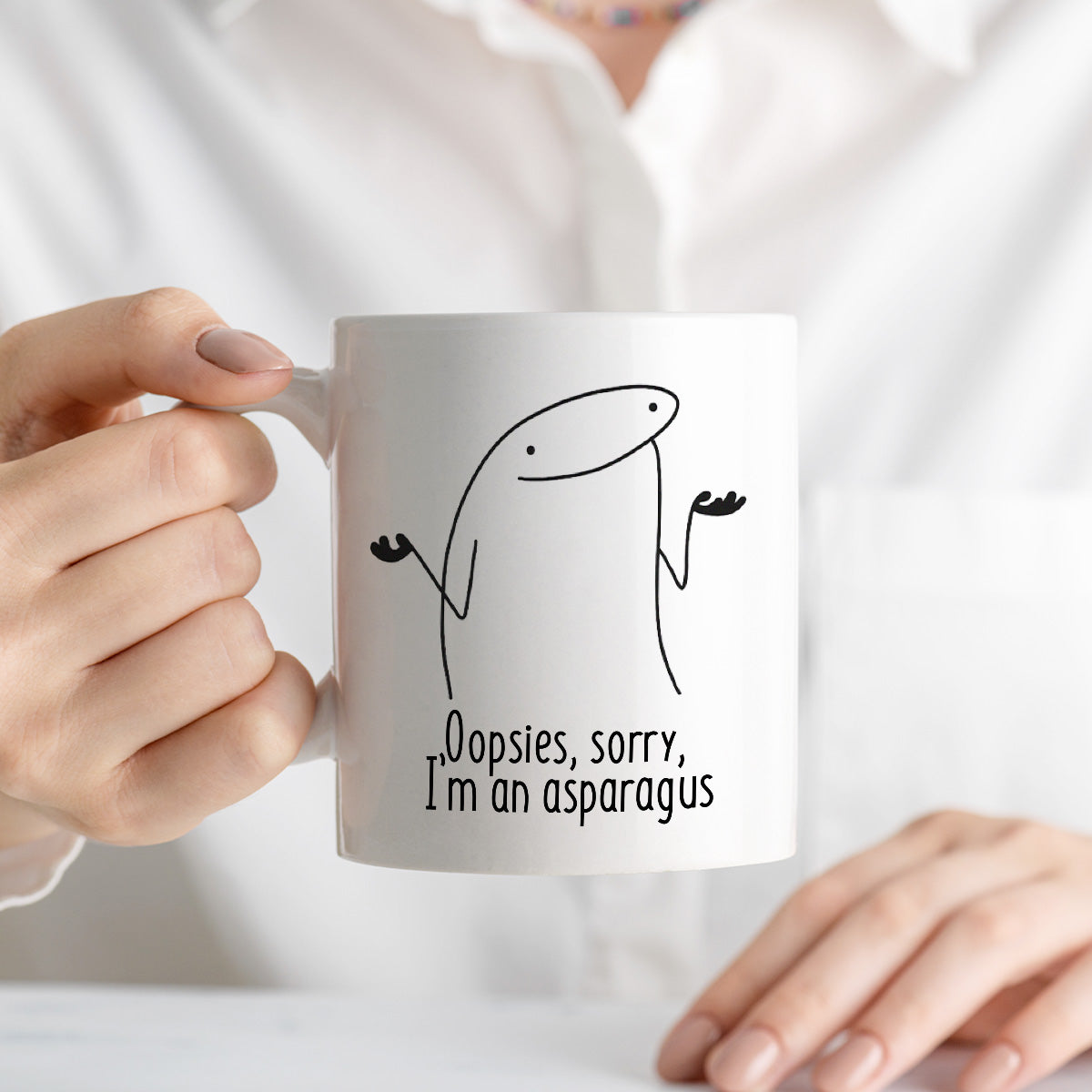 Kubek z nadrukiem "Oopsies, sorry,  I’m an asparagus"