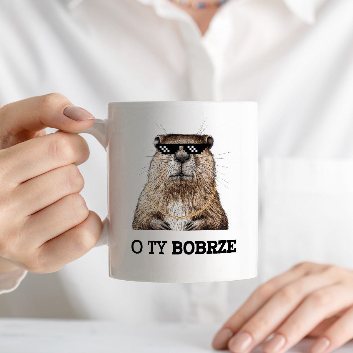 Kubek z nadrukiem "O Ty bobrze"